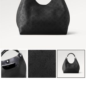 Louis Vuitton Black Mahina Carmel Hobo